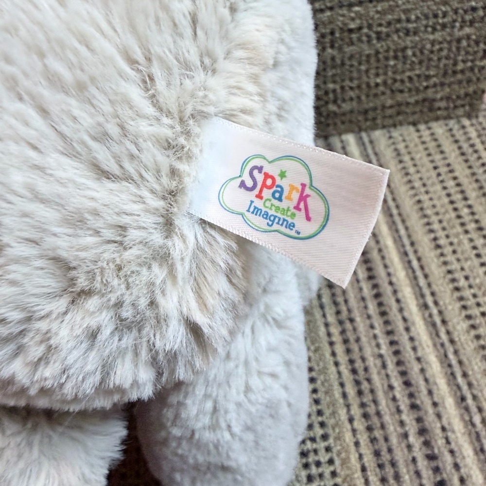 Plush Tan Teddy Bear Stuffed Animal Toy Rattle 13” Spark Soft - Picture 6 of 11